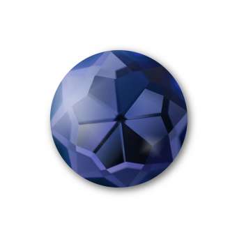 Cabochon, Ø 14 mm, Glas, rund, royalblau royalblau
