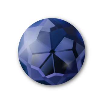 Cabochon, Ø 16 mm, Glas, rund, royalblau royalblau