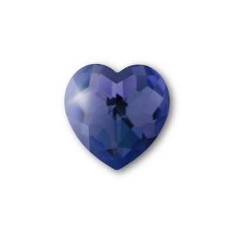 Cabochon, Ø 8X8 mm, Glas, Herz, royalblau royalblau