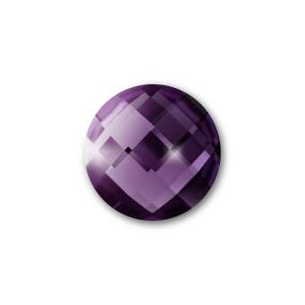 Cabochon, Ø 10 mm, Glas, rund, amethyst amethyst