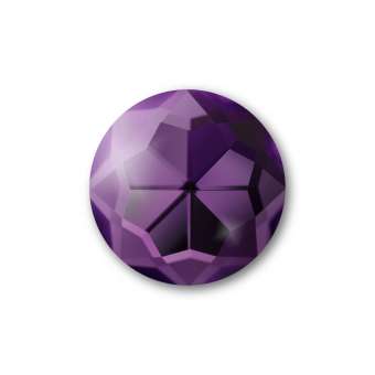 Cabochon, Ø 12 mm, Glas, rund, amethyst amethyst
