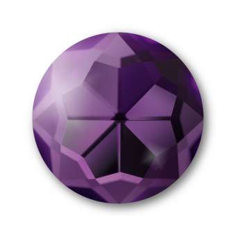 Cabochon, Ø 18 mm, Glas, rund, amethyst amethyst