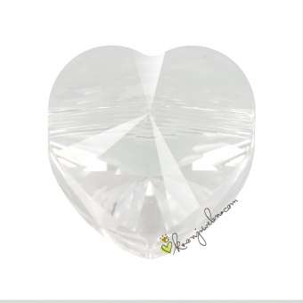 Swarovski Heart Bead (5742), 10mm, Crystal (001) 001 Crystal