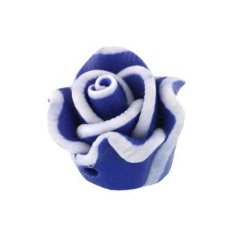 Fimoperle, 10X6mm, Blütenform, royalblau royalblau