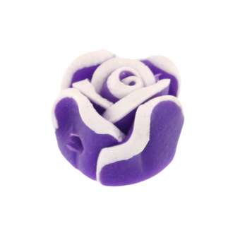 Fimoperle, 10X6mm, Blütenform, dunkelviolett dunkelviolett