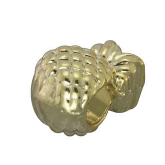 Großlochperle (Ananas), 12mm, goldfarben 