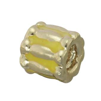 Großlochperle, 9mm, goldfarben (gelb) 