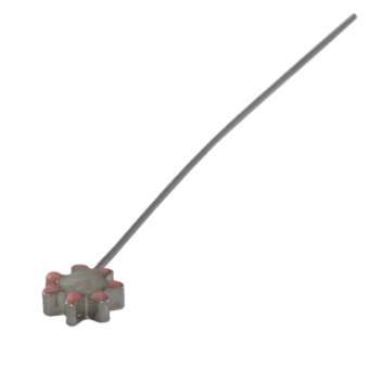 Fädelstift, 65X8mm, weiß (silberfarben) weiß (silberfarben)