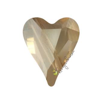 Swarovski Wild Heart Bead (5743), 12 mm, Crystal Golden Shadow 'V' (001 GSHAV) 001 GSHAV Crystal Golden Shadow 'V'