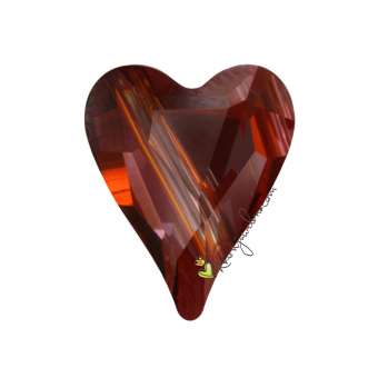 Swarovski Wild Heart Bead (5743), 12 mm, Crystal Red Magma 'V' (001 REDMV) 001 REDMV Crystal Red Magma 'V'