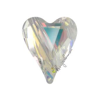 Swarovski Wild Heart Bead (5743), 12 mm, Crystal Aurore Boreale Aurore Boreale (001 AB) 001 AB Crystal Aurore Boreale
