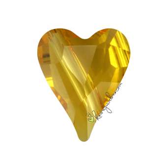 Swarovski Wild Heart Bead (5743), 12 mm, Light Topaz (226) 226 Light Topaz