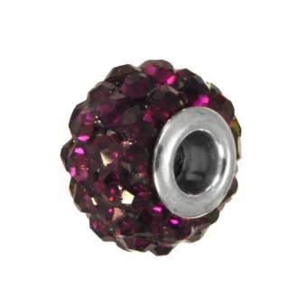 Strassperle, Glas, 10mm, lila farben lila farben