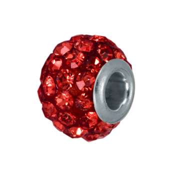 Strassperle, Glas, 10mm, rot rot