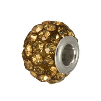 Strassperle, Glas, 10mm, braun-beige braun-beige