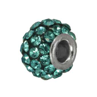 Strassperle, Glas, 10mm, hellblau hellblau