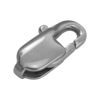 Edelstahl Schmuckkarabiner, 16 mm, silberfarben 