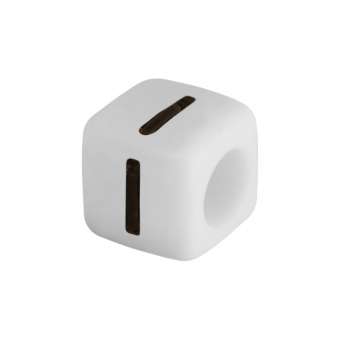Buchstabenperle "I", weiss Buchstabenperle "i"