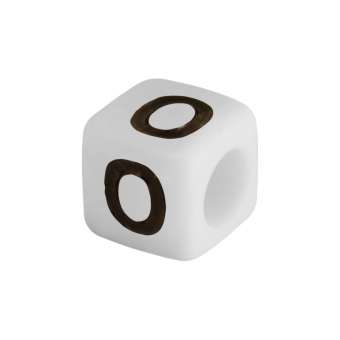 Buchstabenperle "O", weiss Buchstabenperle "O"