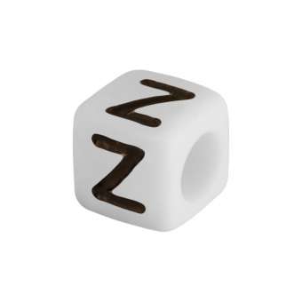 Buchstabenperle "Z", weiss Buchstabenperle "Z"