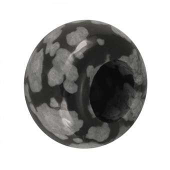 Edelstein Großlochperle "Snowflake", 13X8,5mm 