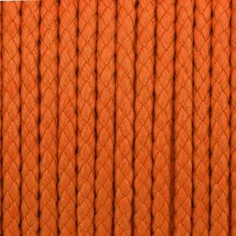 Geflochtenes Kunstlederband, 100cm, 5mm breit, neonorange neonorange