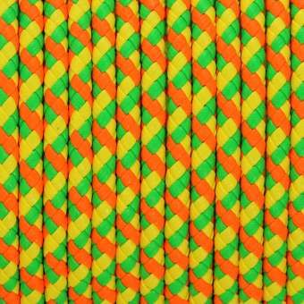 Geflochtenes Kunstlederband, 100cm, 5mm breit, gelb multi-neonfarben gelb multi-neonfarben