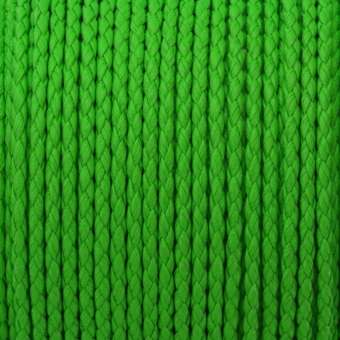 Geflochtenes Kunstlederband (100cm), 3mm breit, rund, neon grün neon grün
