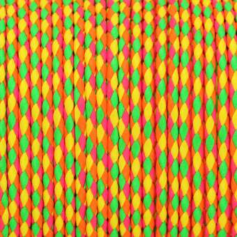 Geflochtenes Kunstlederband, 100cm, 3mm breit, gelb multi-neonfarben gelb multi-neonfarben