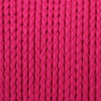 Geflochtenes Kunstlederband, 100cm, 4mm breit, neonpink neonpink