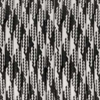Gewachstes Schmuckband (50cm), 4mm breit, weiß-schwarz weiß-schwarz