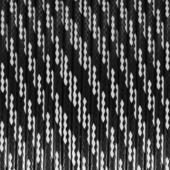 Gewachstes Schmuckband (100cm), 2,5mm breit, weiß-schwarz weiß-schwarz