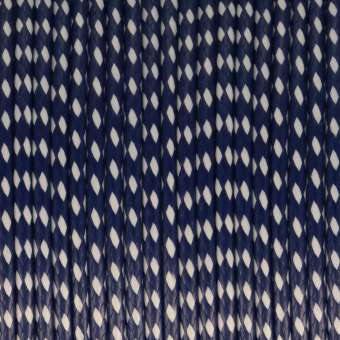Gewachstes Schmuckband (100cm), 2,5mm breit, blau-weiß blau-weiß