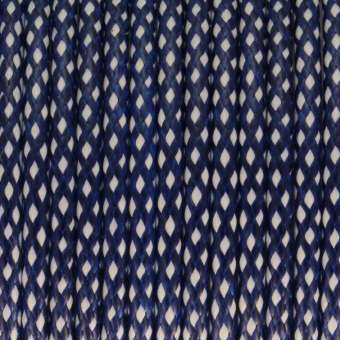Gewachstes Schmuckband (50cm), 4mm breit, blau-weiß blau-weiß