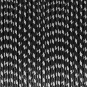 Gewachstes Schmuckband (100cm), 2,5mm breit, schwarz-weiß schwarz-weiß