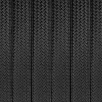 Gewachstes Schmuckband (50cm), 10X1,5 mm breit, flach, schwarz schwarz