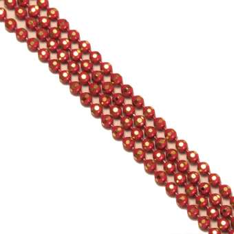 Schmuckkette, 20cm, 1,5mm breit, rot (gold) rot (gold)