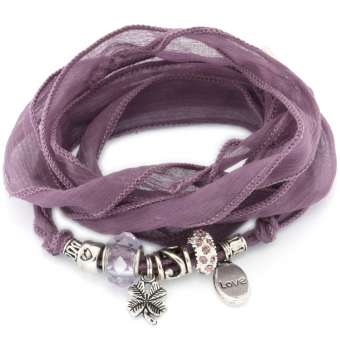 Anleitung Wickelarmband mit Perlen und Charms 