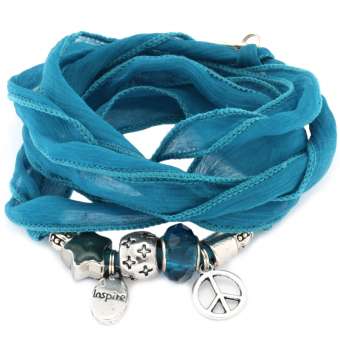 Anleitung Wickelarmband mit Perlen und Charms 