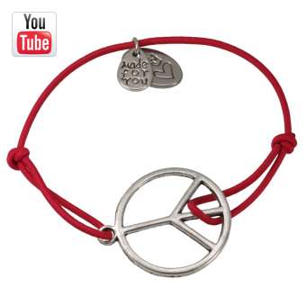 Video Anleitungung elastisches Armband mit Peace Charm 