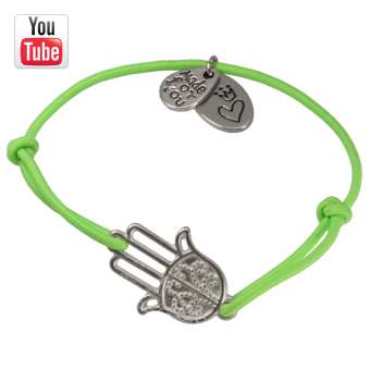 Video Anleitungung elastisches Armband mit Buddha Hand 